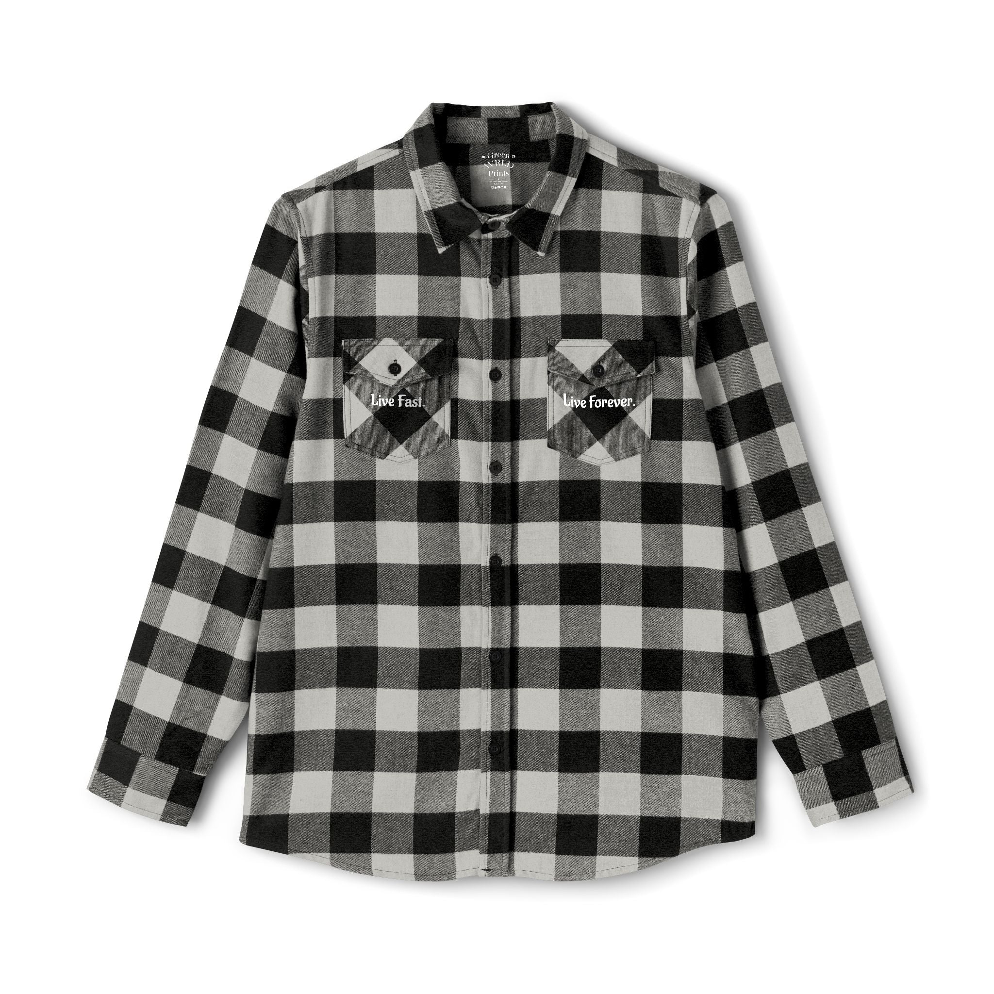 "Live Fast, Live Forever." Unisex Flannel