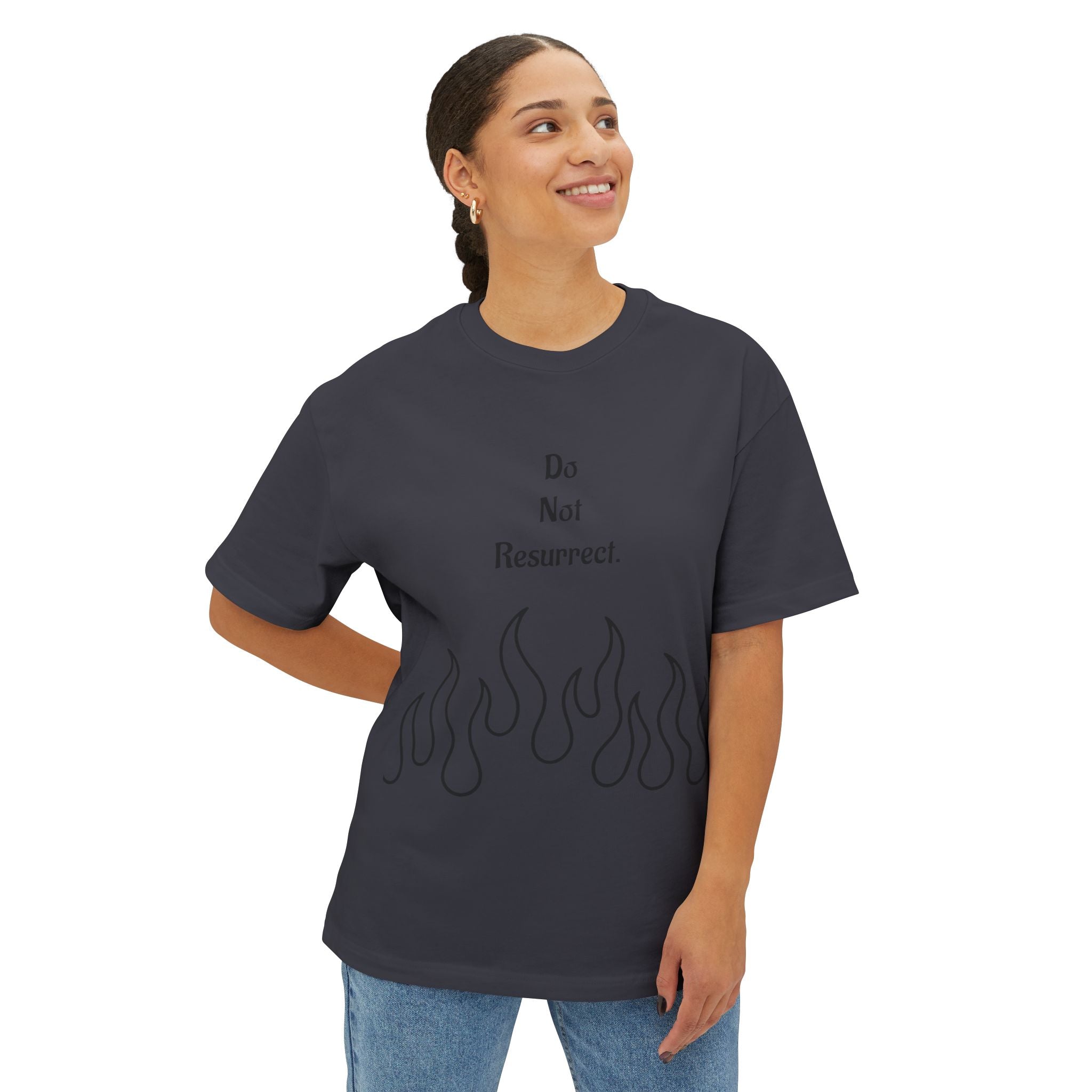 “Do Not Resurrect” Unisex Oversized Boxy Tee
