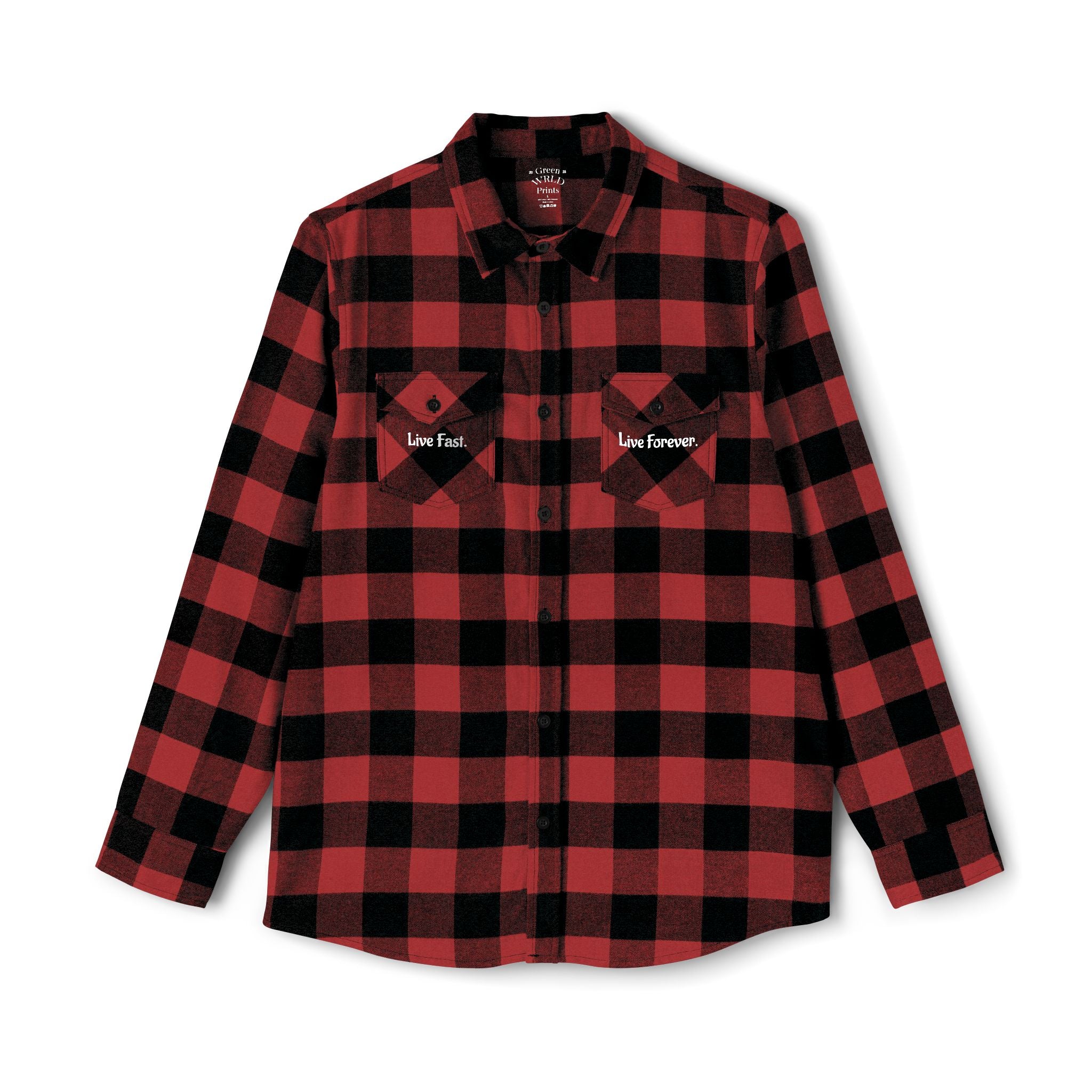 "Live Fast, Live Forever." Unisex Flannel