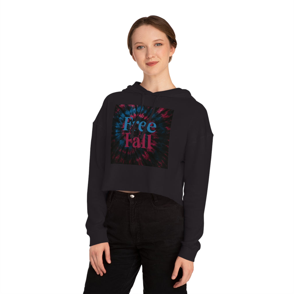 "Free Fall" Women’s Cropped Hooded Sweatshirt
