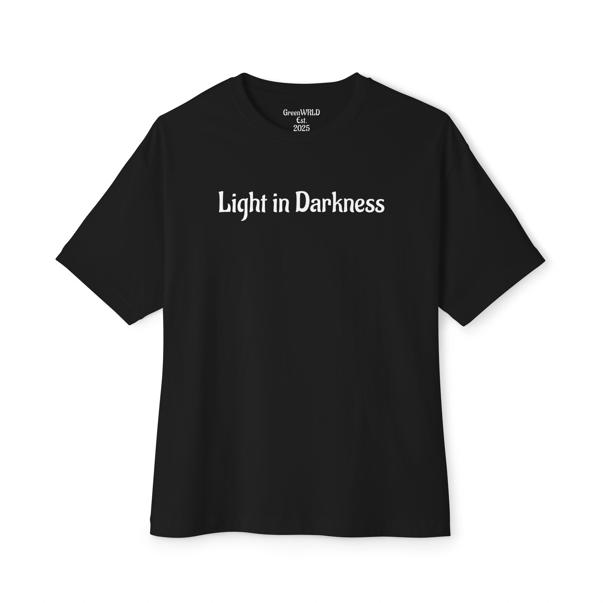 “Light in Darkness” Unisex Oversized Boxy Tee