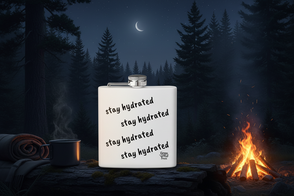 Stay Hydrated Flask — 6oz Stainless Steel Hip Flask