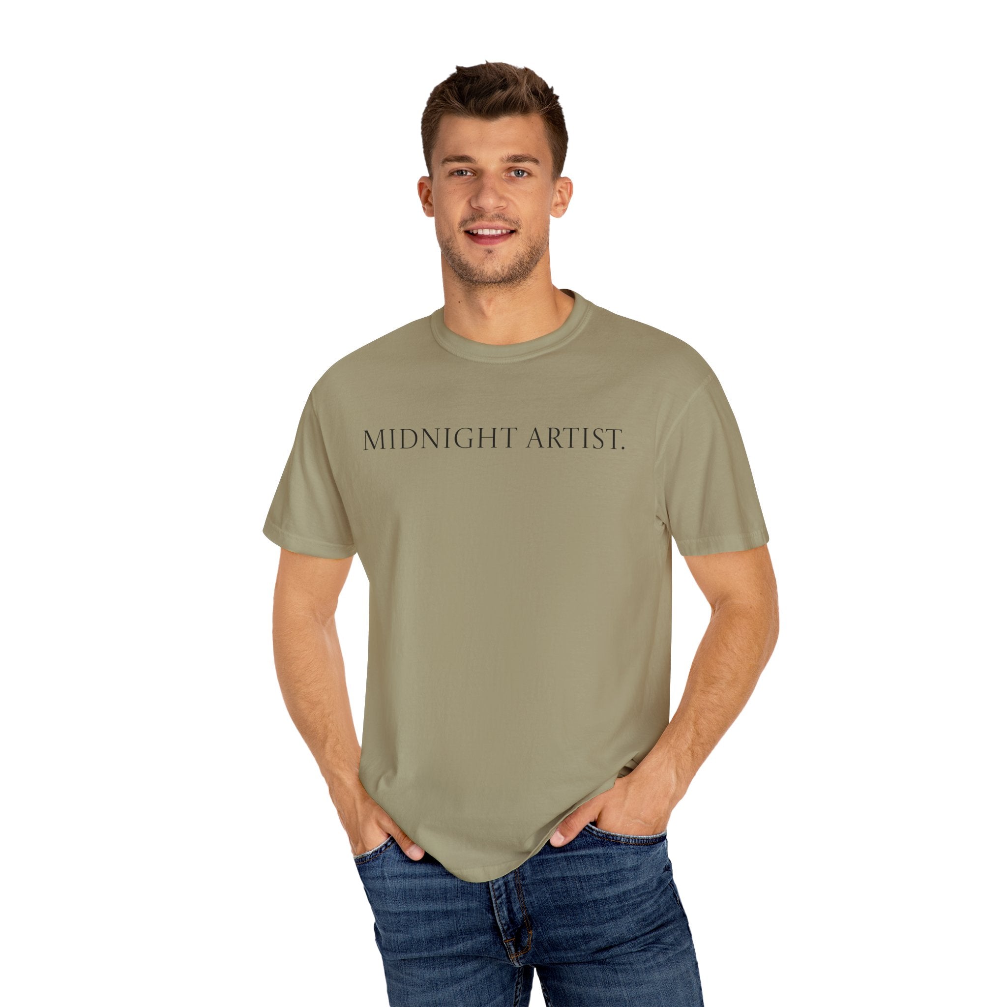 "Midnight Artist" GreenWRLD Unisex Garment-Dyed T-Shirt