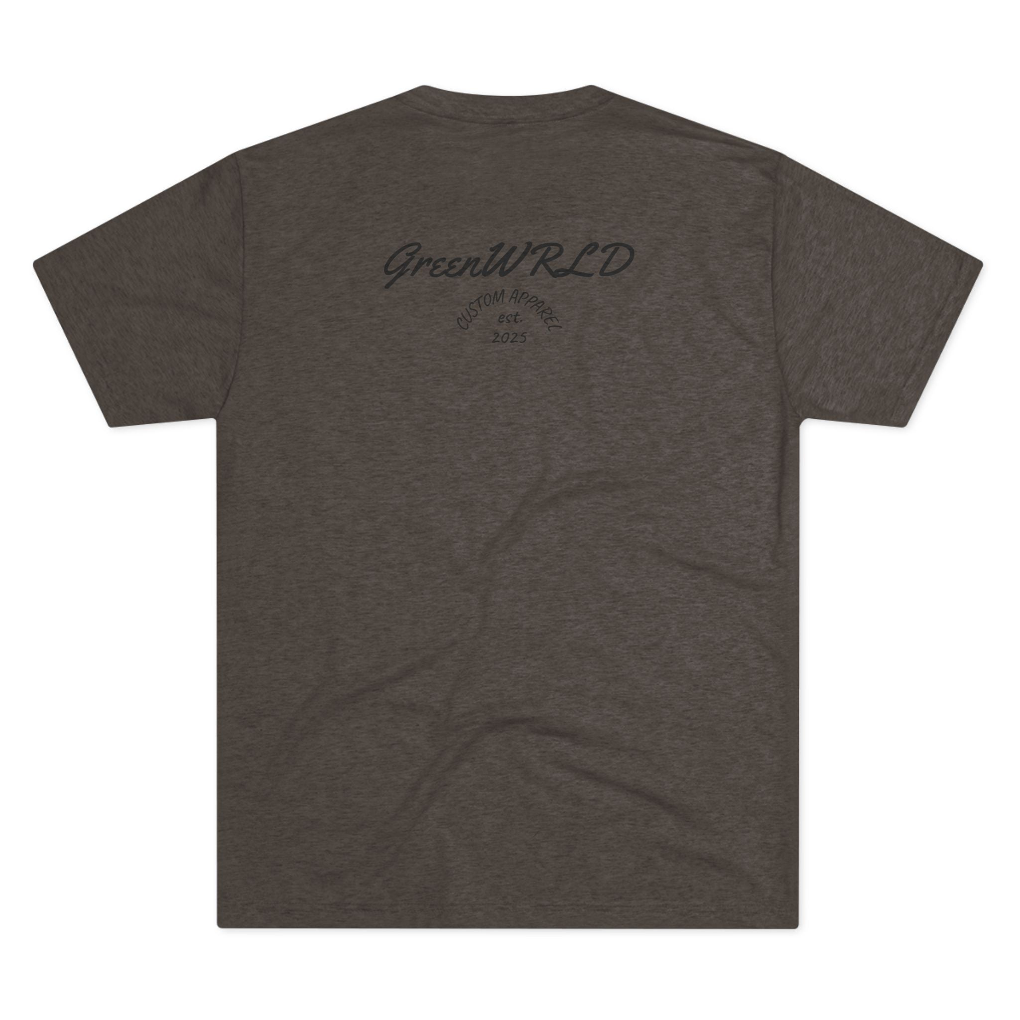 "Low Battery, High Dreams." GreenWRLD Unisex Tri-Blend Crew Tee