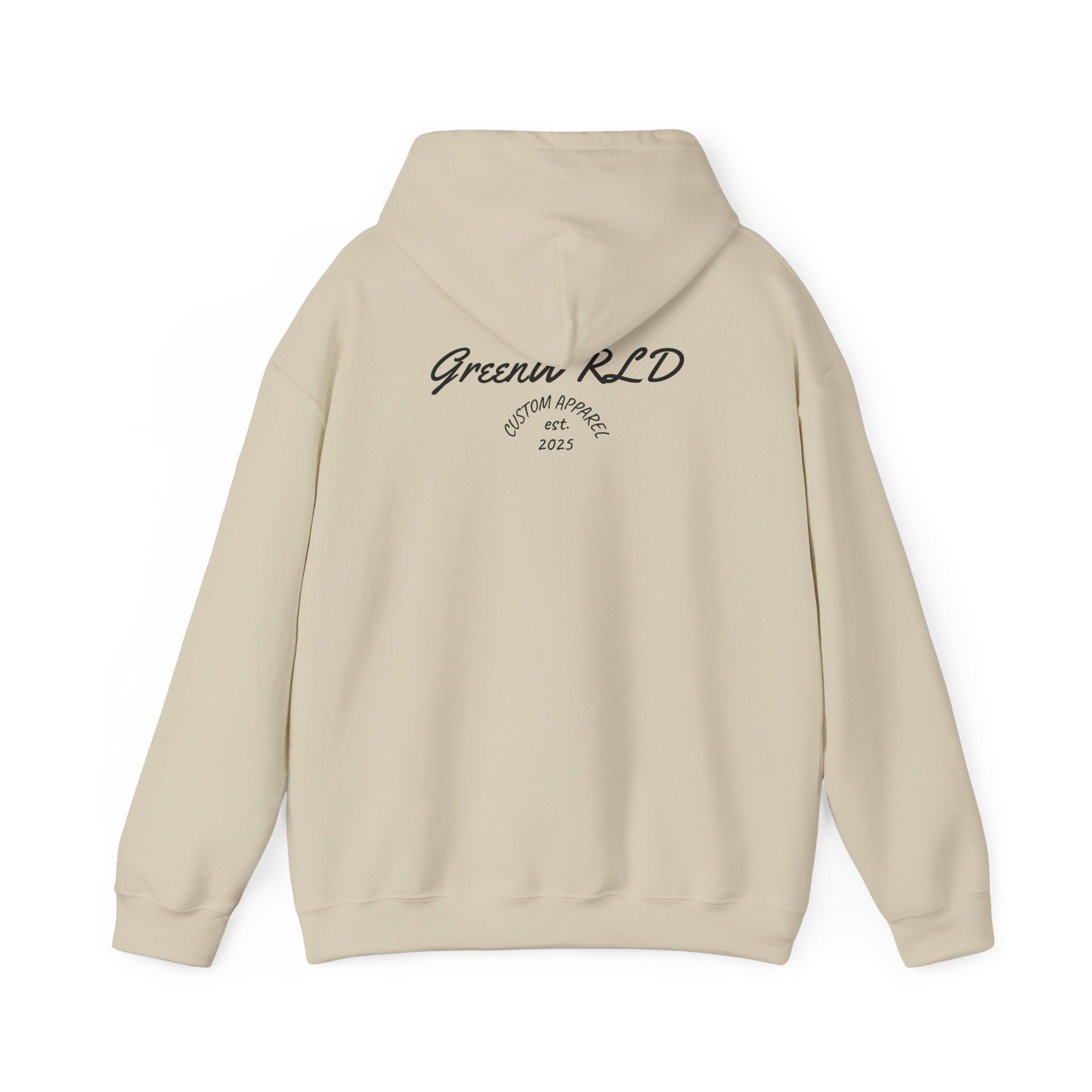 "Low Battery, High Dreams" GreenWRLDPrints Script Hoodie