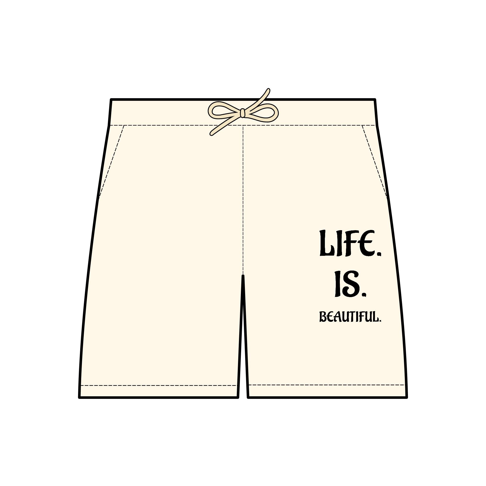 “Life is Beautiful” Unisex Fleece Sweat Shorts