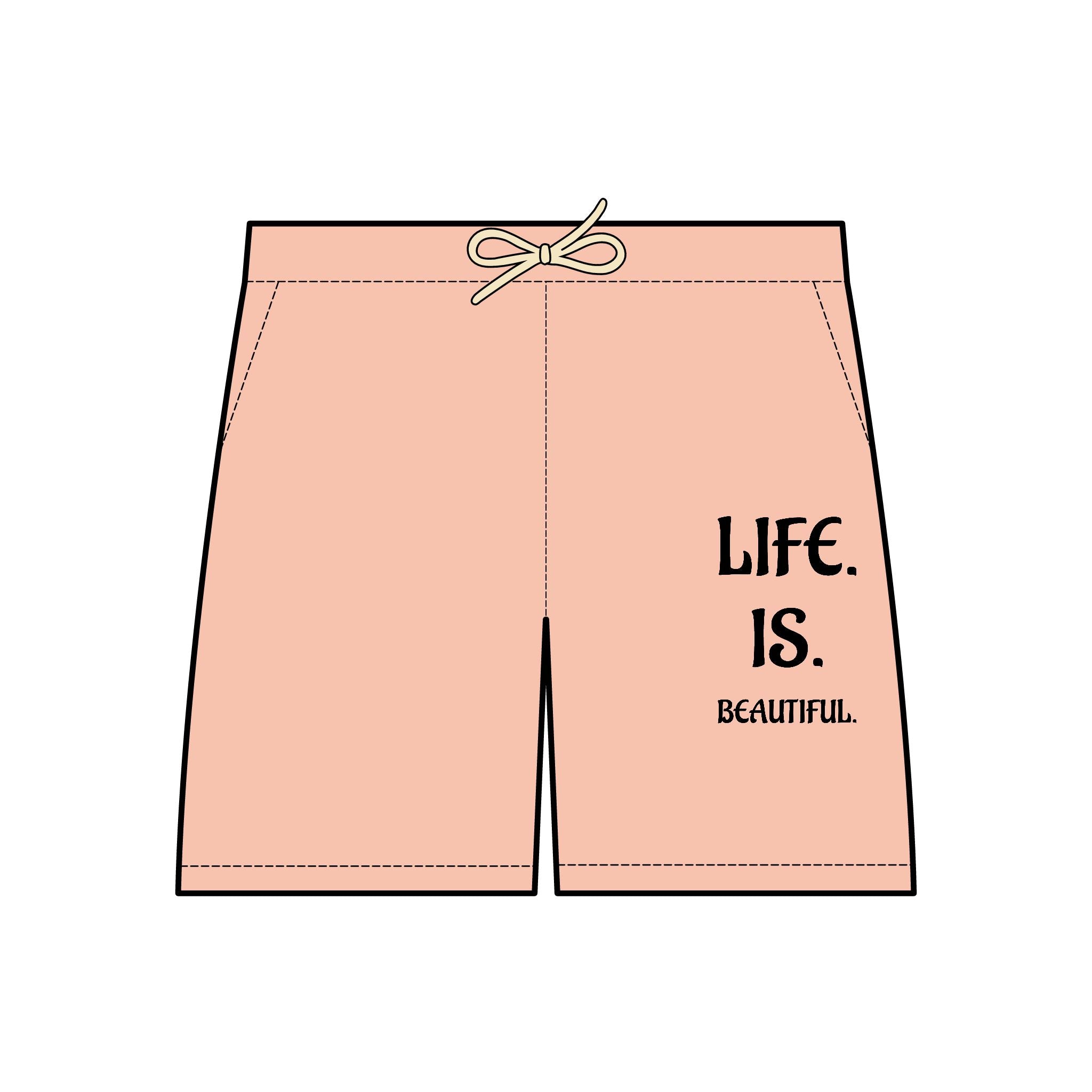 “Life is Beautiful” Unisex Fleece Sweat Shorts