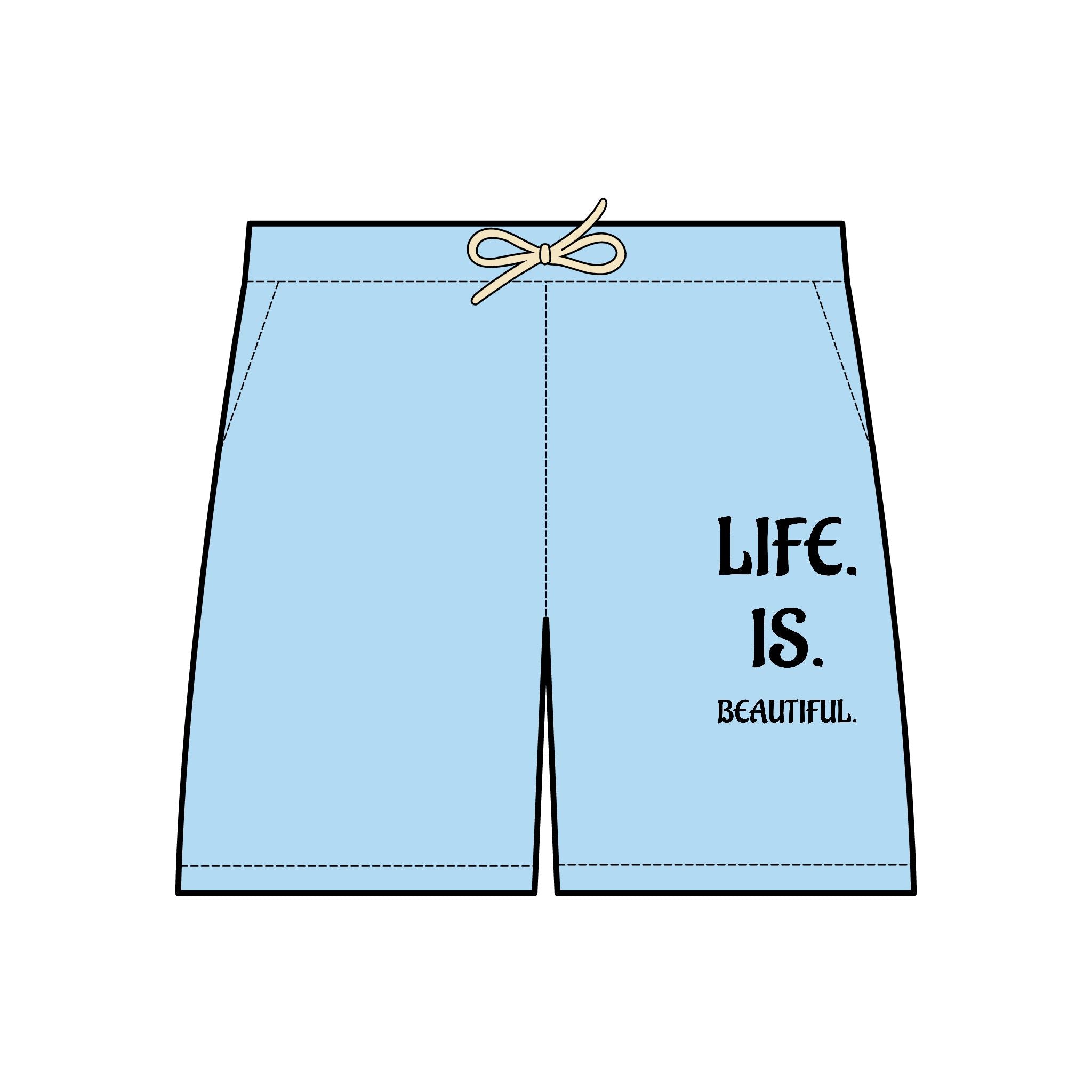 “Life is Beautiful” Unisex Fleece Sweat Shorts