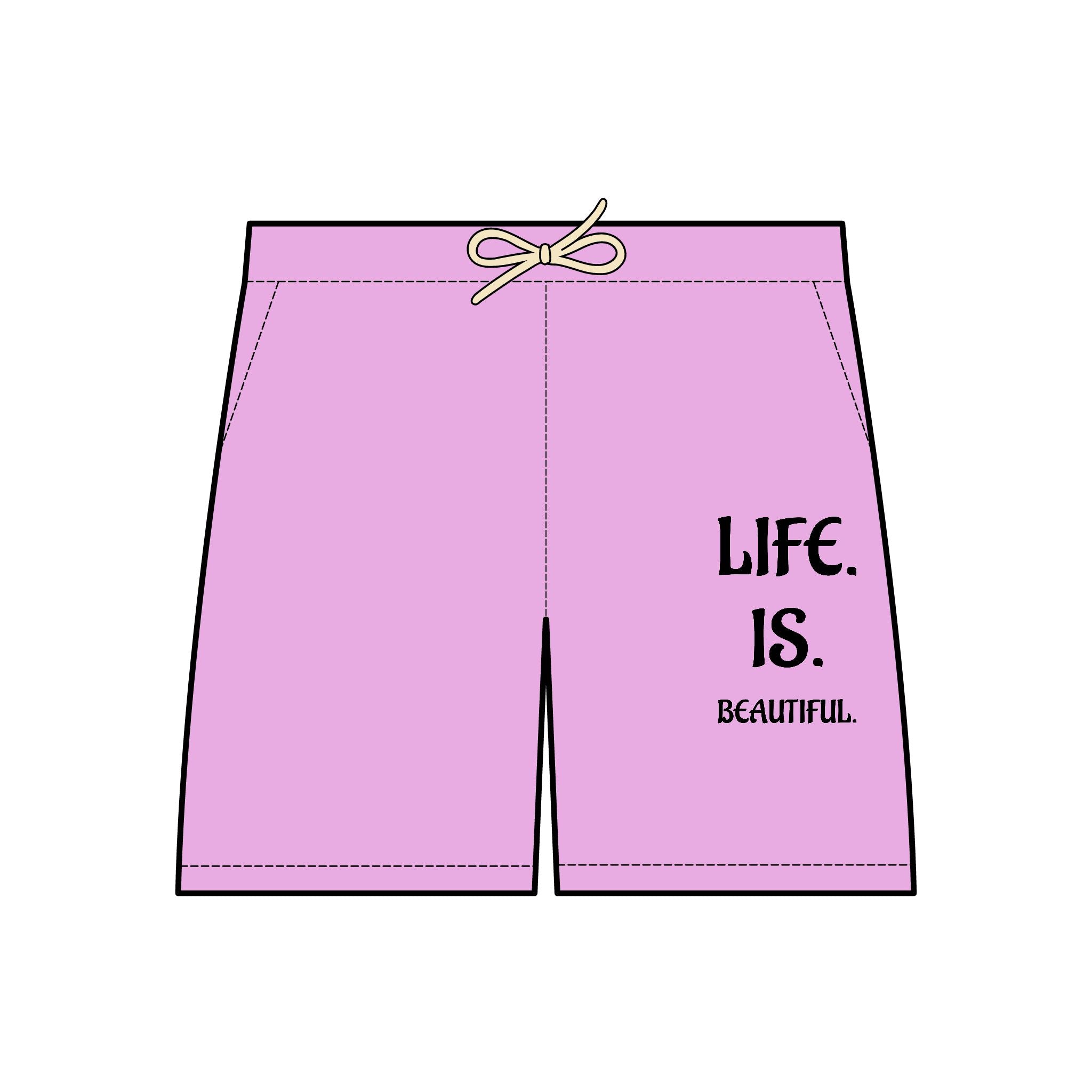 “Life is Beautiful” Unisex Fleece Sweat Shorts
