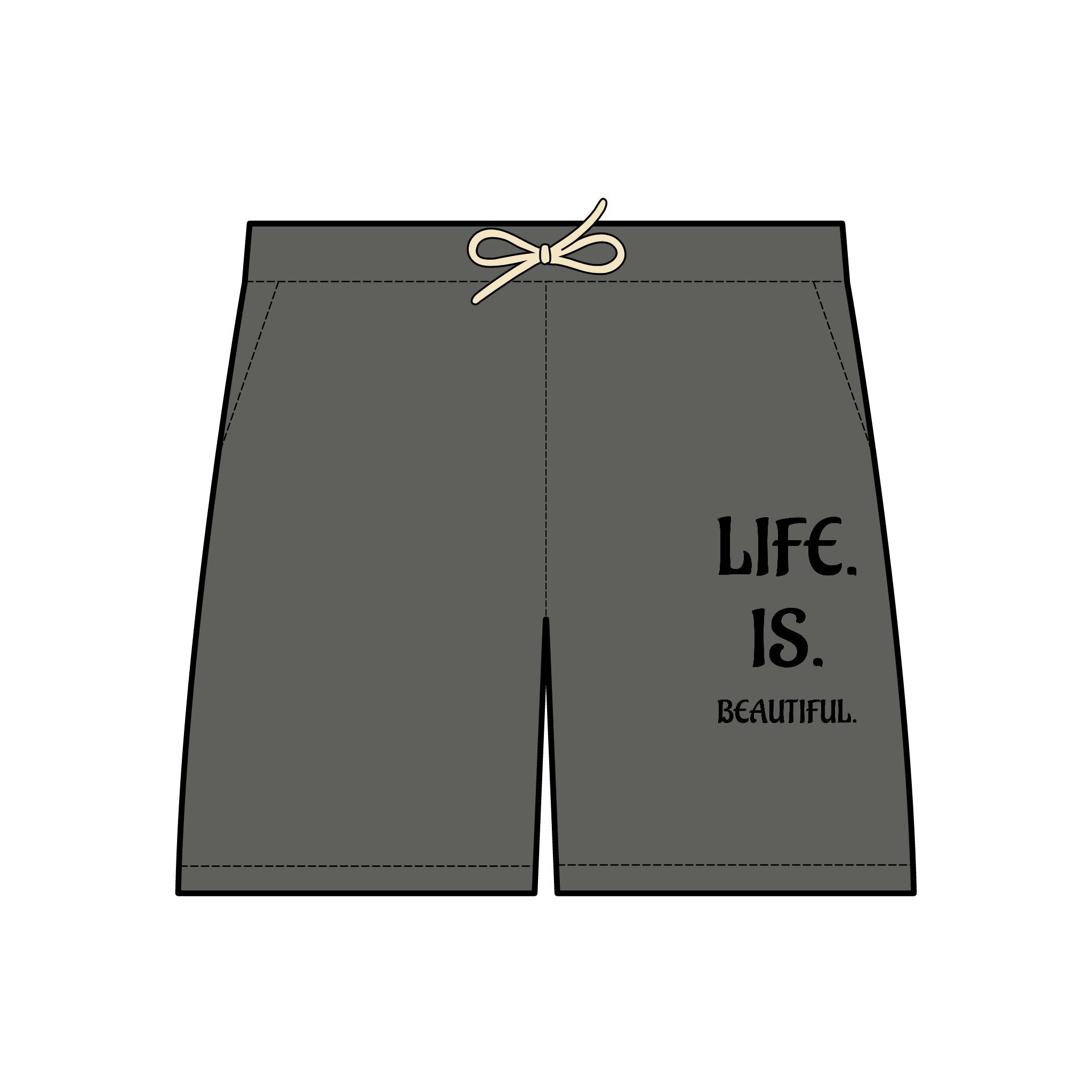 “Life is Beautiful” Unisex Fleece Sweat Shorts