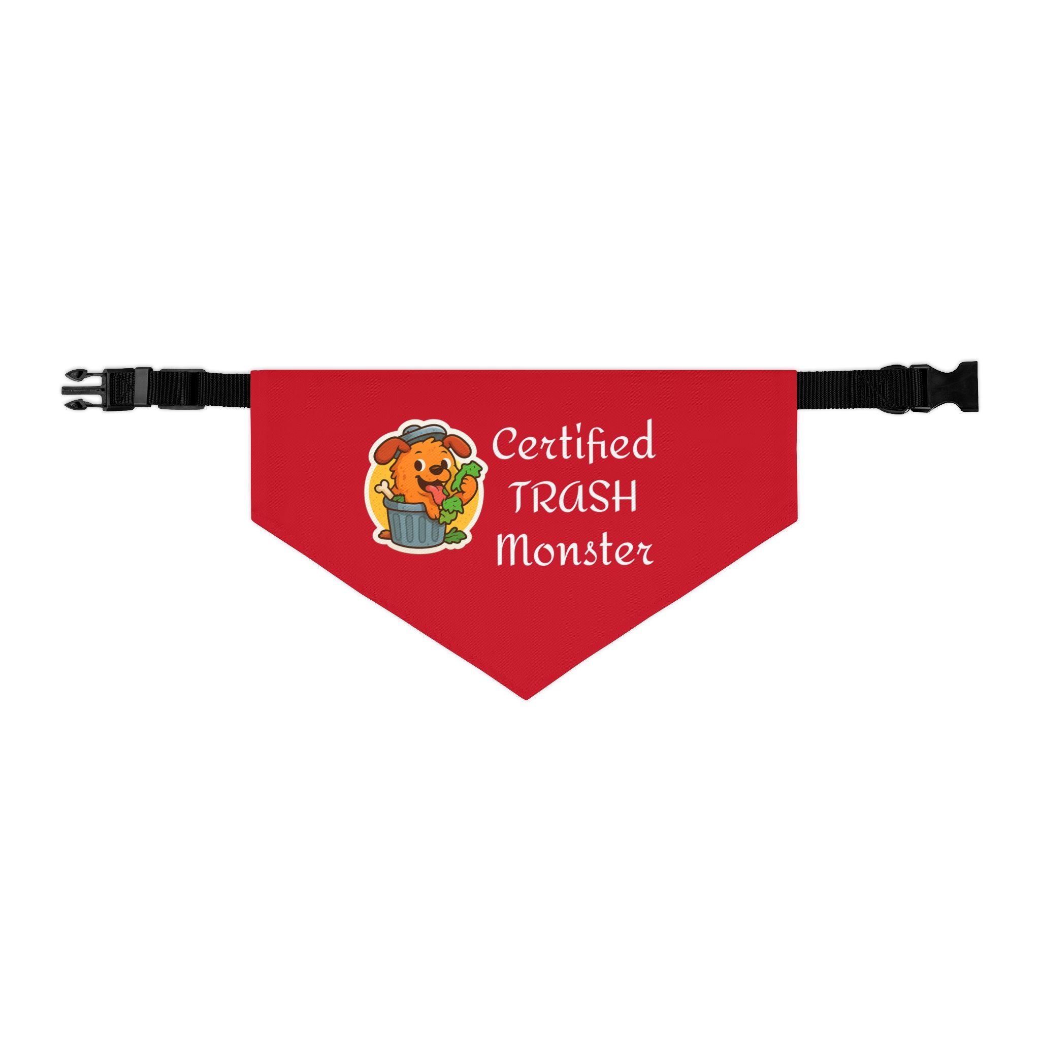 “Certified TRASH Monster” Pet Bandana Collar