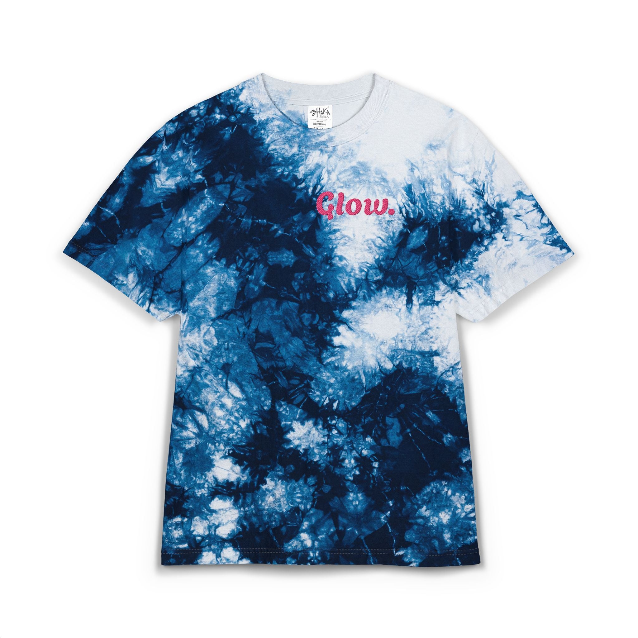 "Glow." Oversized Tie-Dye T-Shirt (Embroidery)