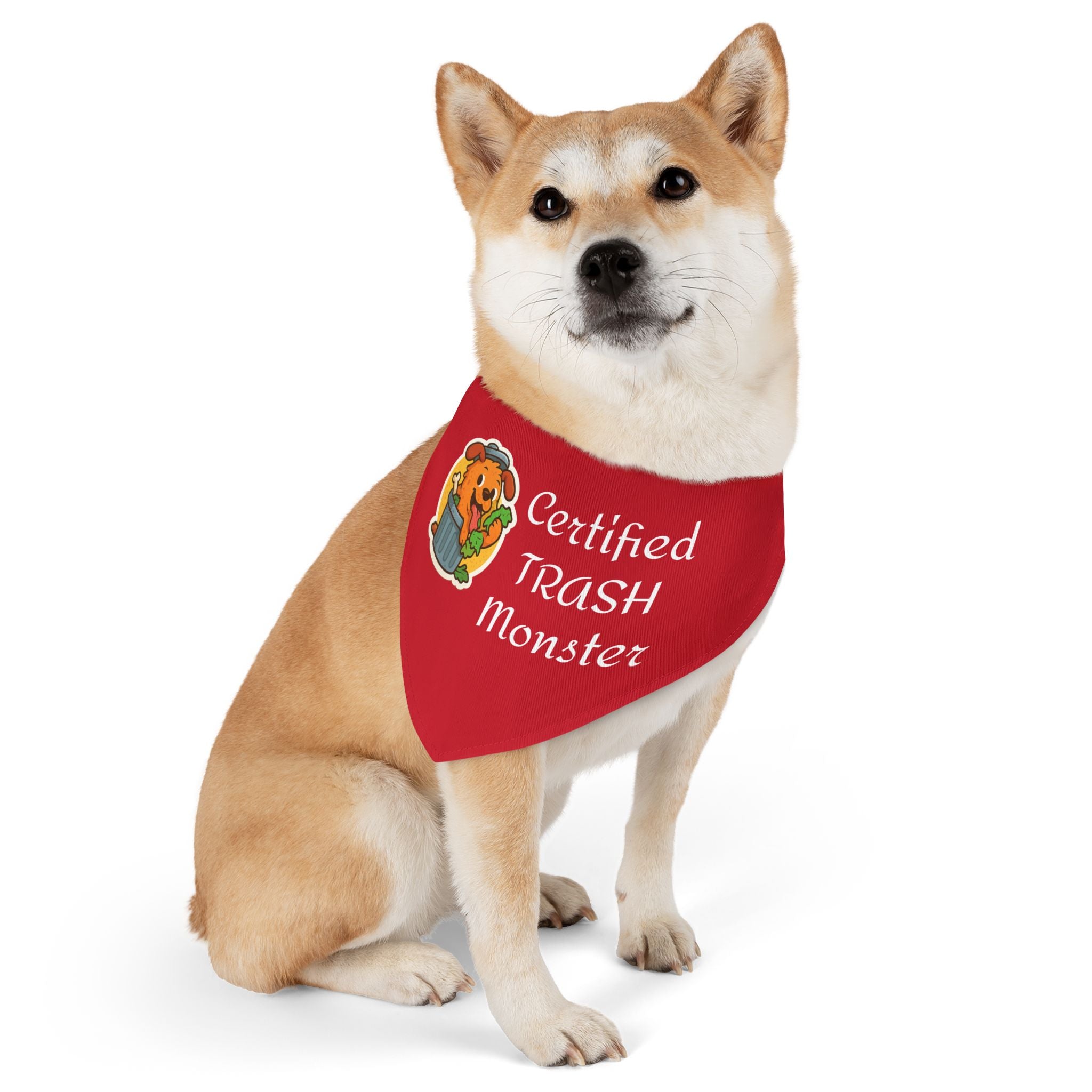 “Certified TRASH Monster” Pet Bandana Collar