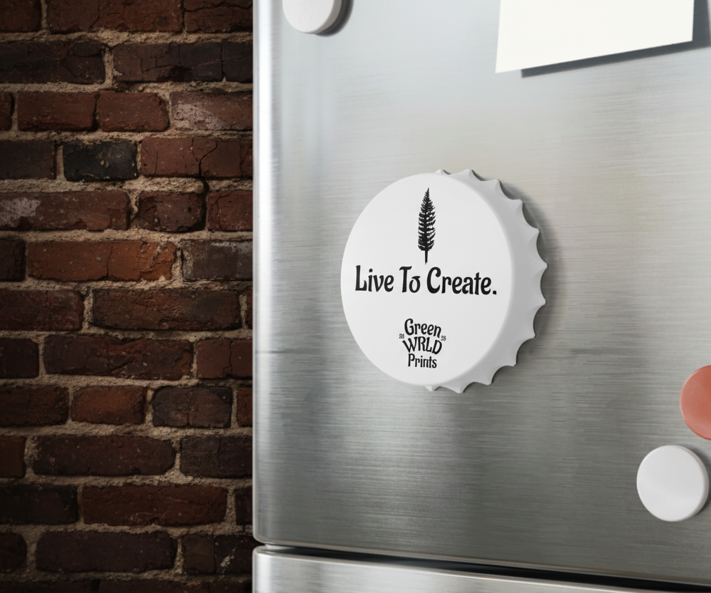 “Live To Create.” Bottle Opener