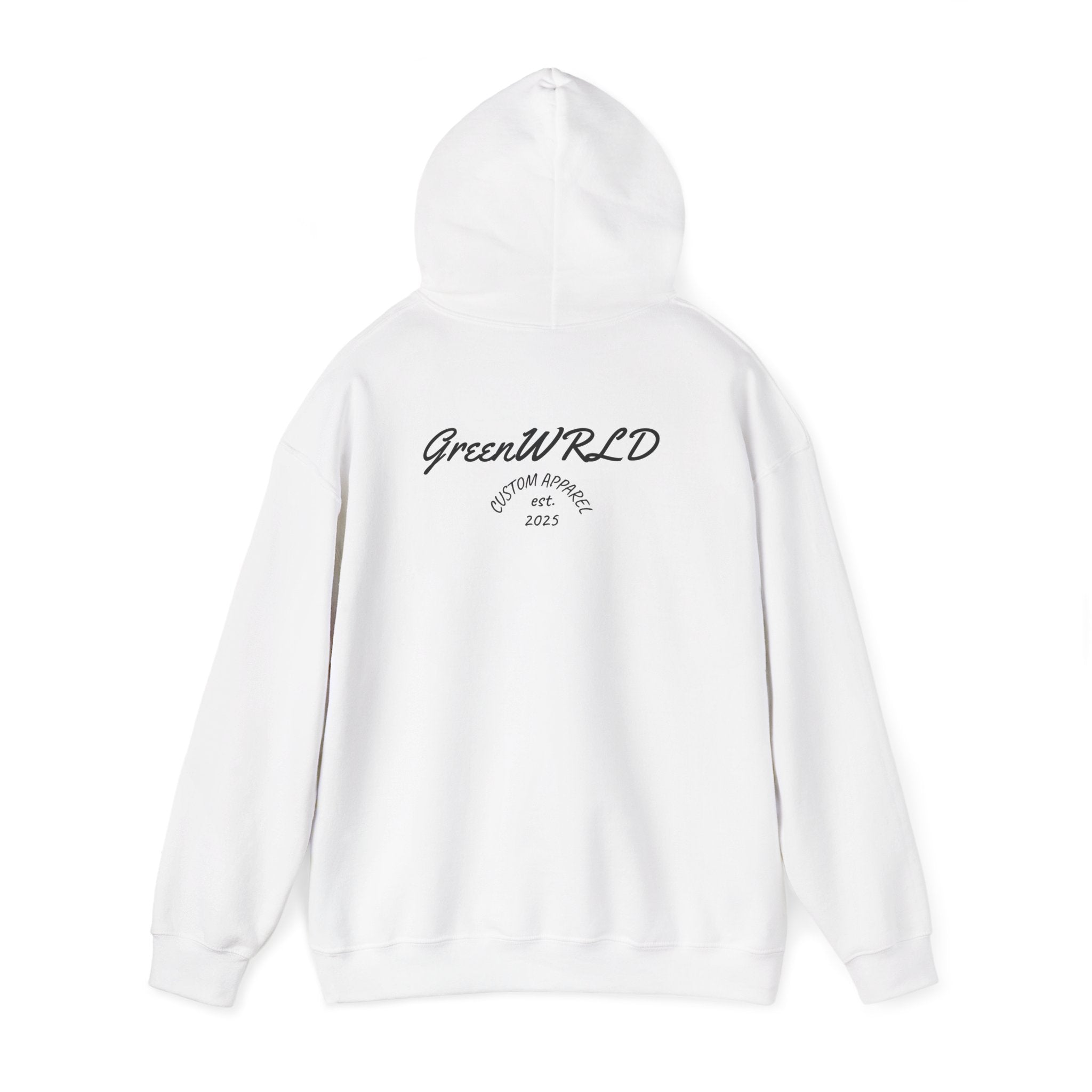 "Low Battery, High Dreams" GreenWRLDPrints Script Hoodie