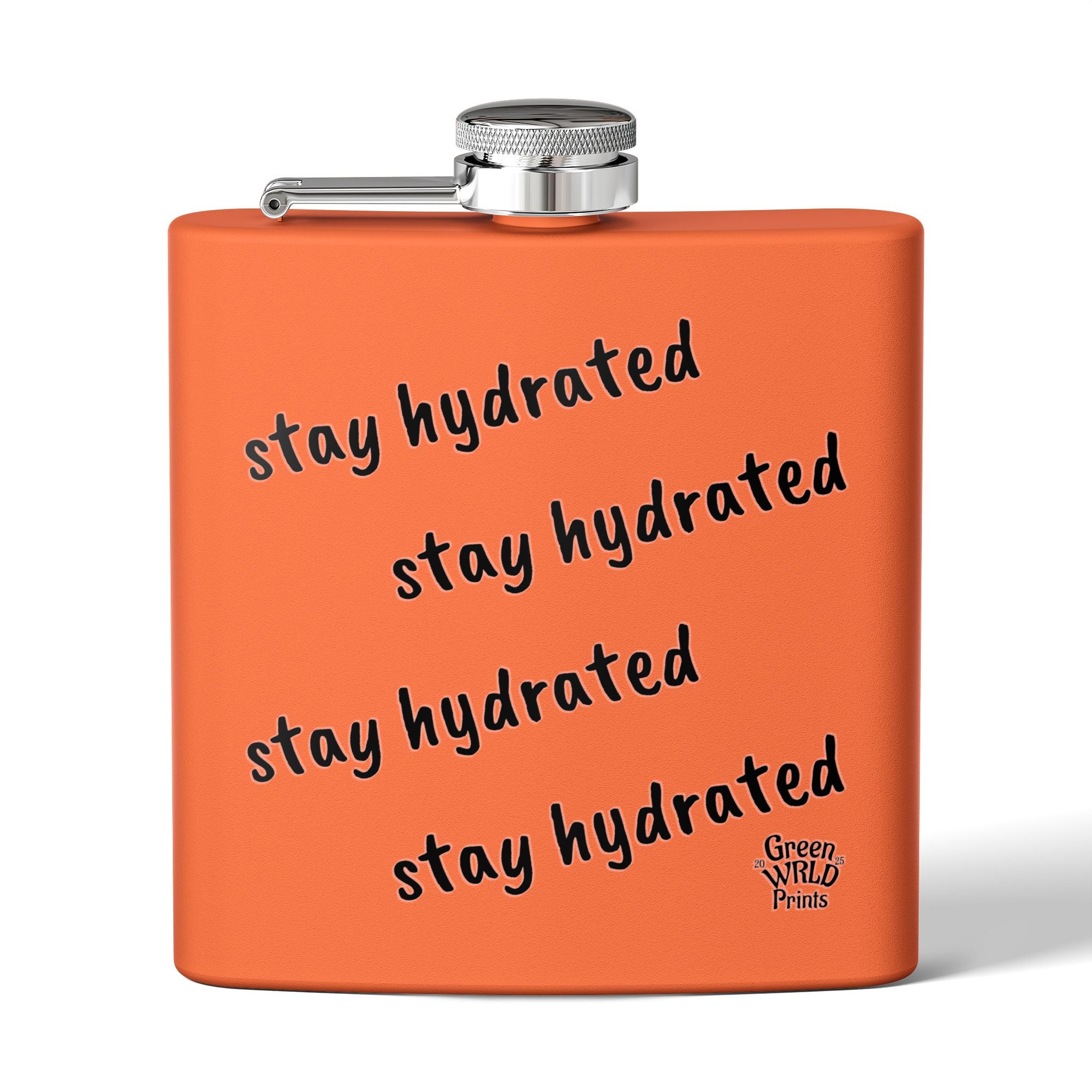 Stay Hydrated Flask — 6oz Stainless Steel Hip Flask