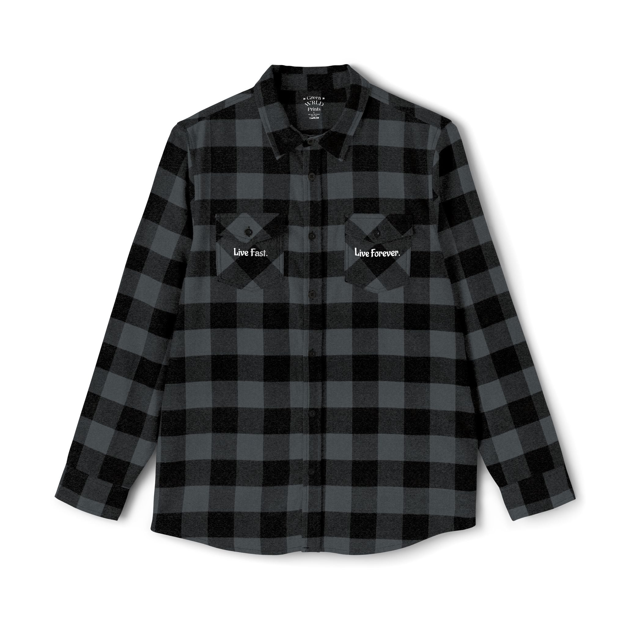 "Live Fast, Live Forever." Unisex Flannel