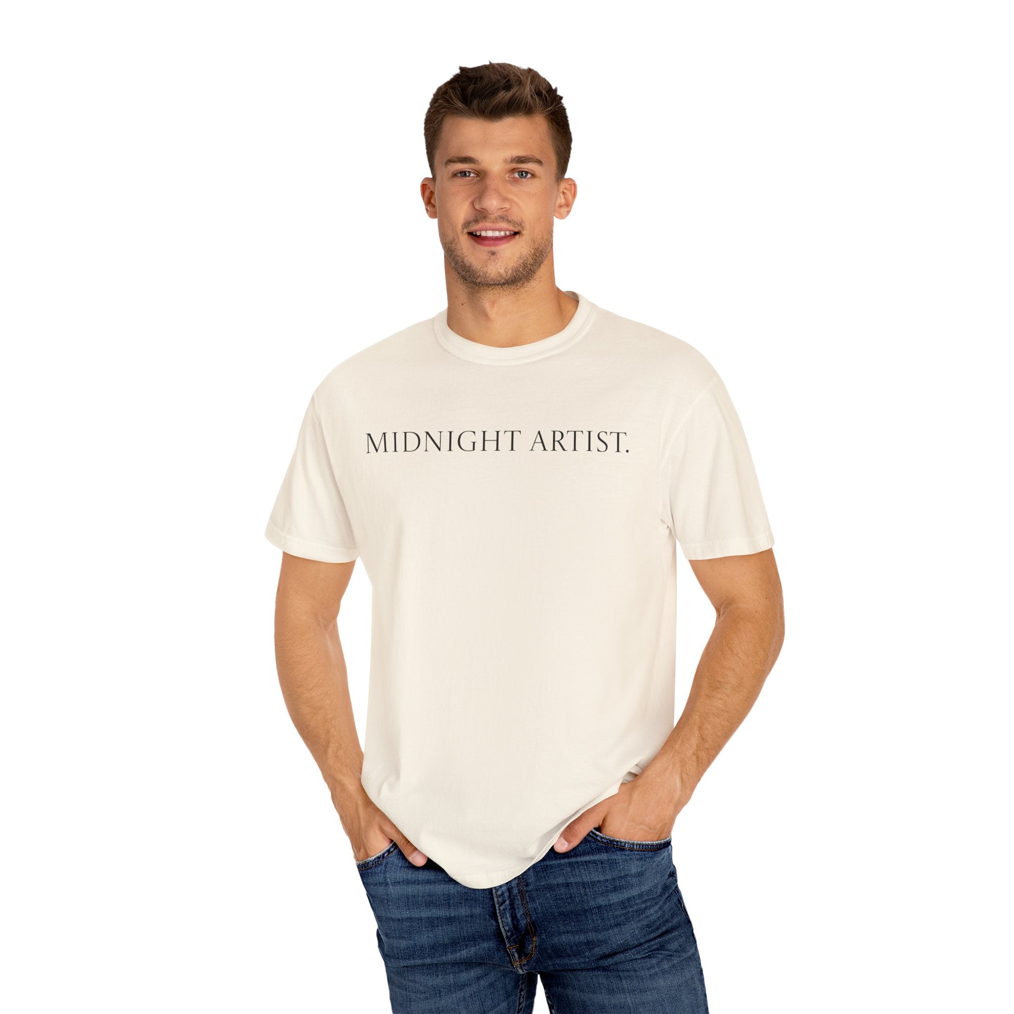 "Midnight Artist" GreenWRLD Unisex Garment-Dyed T-Shirt