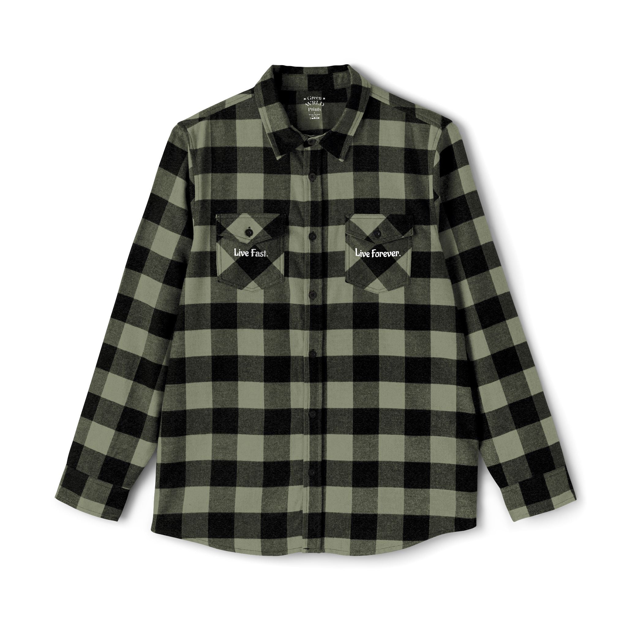 "Live Fast, Live Forever." Unisex Flannel