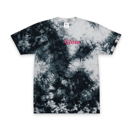 "Glow." Oversized Tie-Dye T-Shirt (Embroidery)