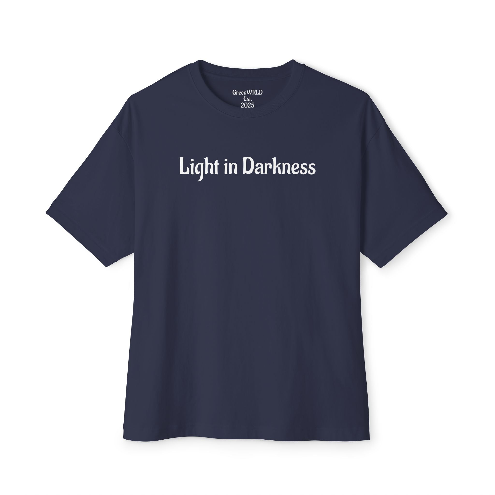 “Light in Darkness” Unisex Oversized Boxy Tee