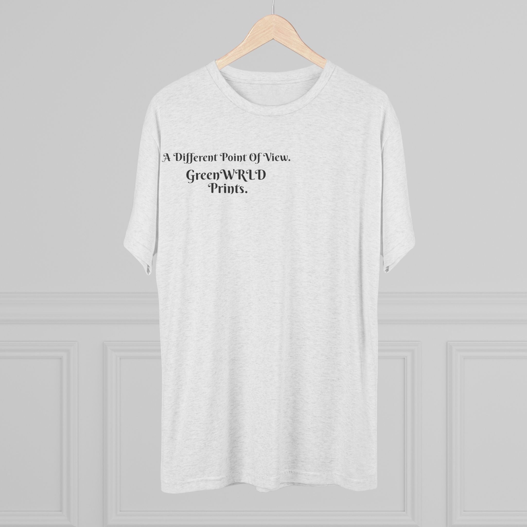 “A Different Point Of View” GreenWRLDPrints Unisex Tri-Blend Crew Tee