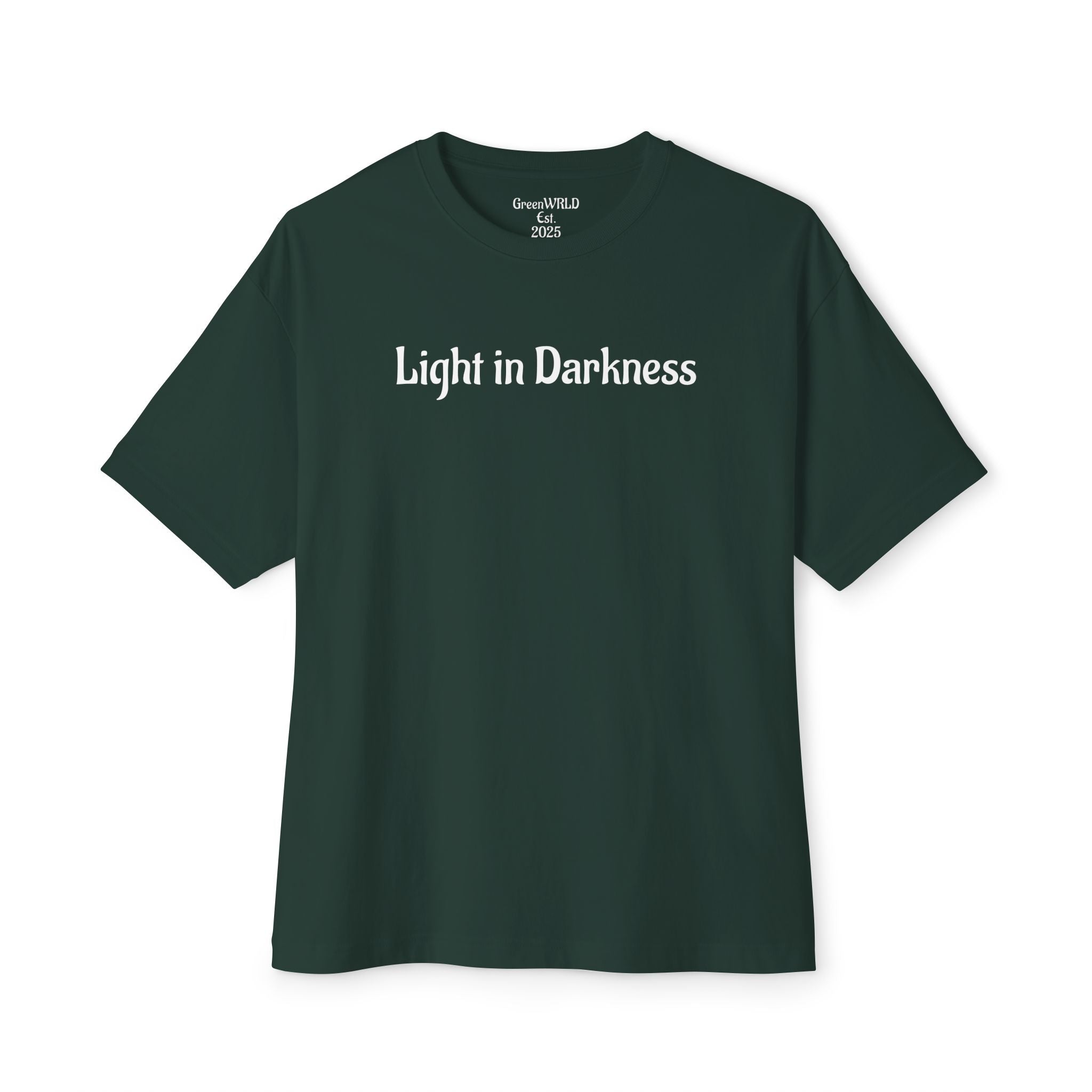 “Light in Darkness” Unisex Oversized Boxy Tee