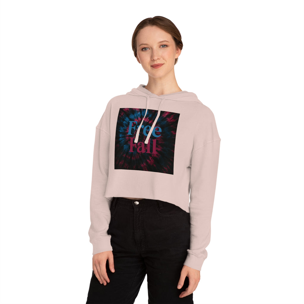 "Free Fall" Women’s Cropped Hooded Sweatshirt